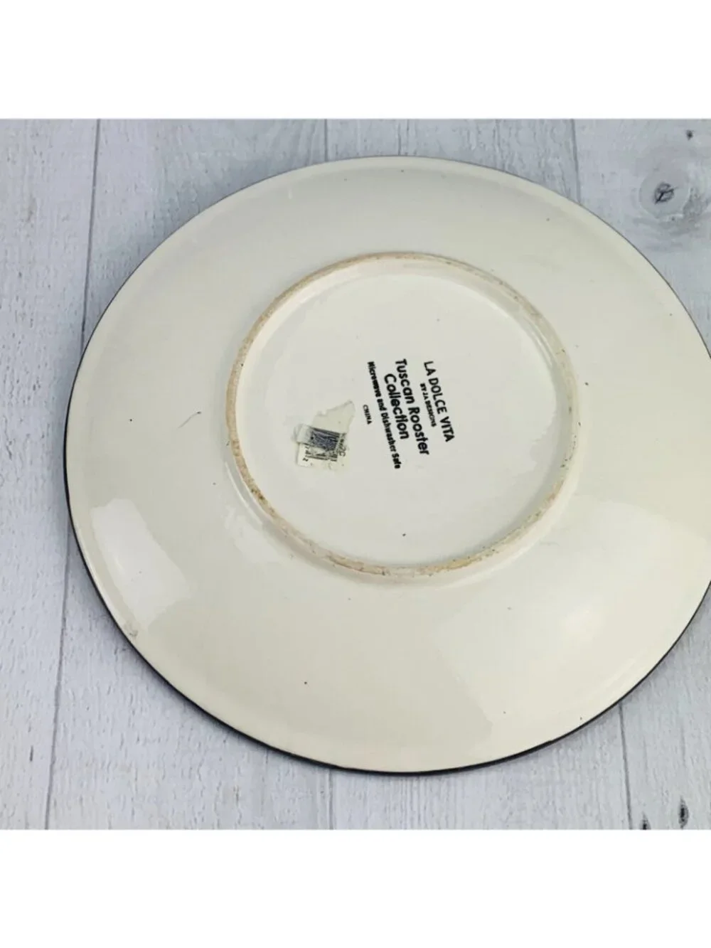 J A Designs LA DOLCE ROOSTER TUSCAN COLLECTION Stoneware Lunch Salad Plate Set 5